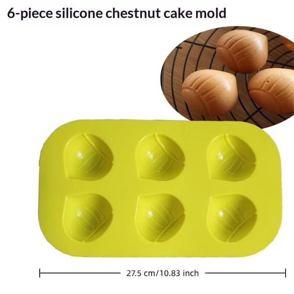 6 huller citron kastanjeform silikone kageform mousse budding Lemon