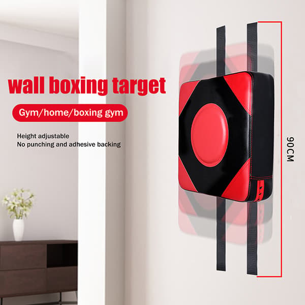 Justerbar Väggboxningsplatta i Läder Boxningsmål Blockeringsträning 4
