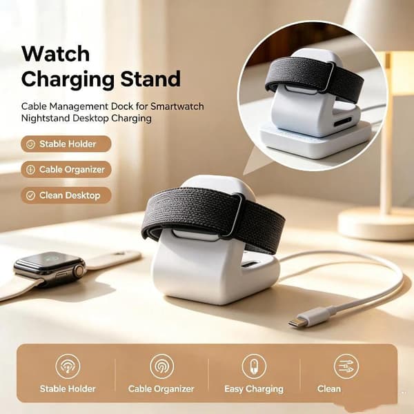 3D-printet ladestasjon for Fitbit Air skrivebordsladerstativ A2