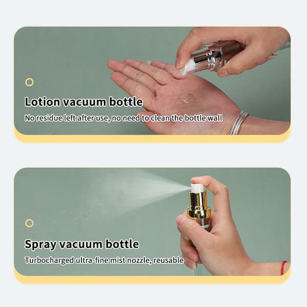 10ml15ml20ml Gull/Sølv Tom Påfyllbar Luftfri Vakuumpumpe L Silver spray 10ml