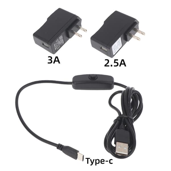 1/2/3 kpl Raspberry Pi 3 4 -virtakytkimelle USB C -jatkokaapeli 100cm cable 1pcs