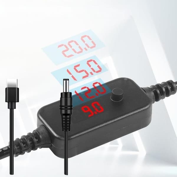 1 sæt DC 5-20V 65W Boost Converter med 8/10 adaptere Type C til A