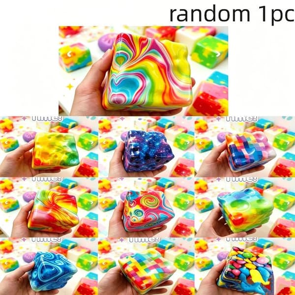8 cm Ost Dekompressionsleksak Maltosfylld Långsamt Stigande random 1pc