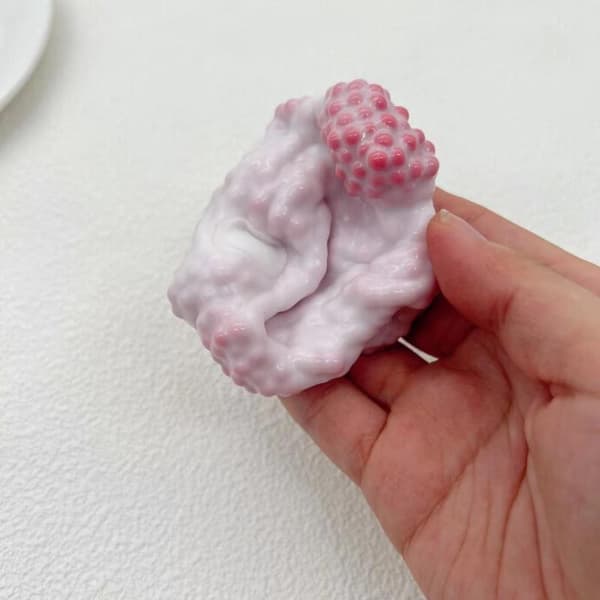 Sensoriska formbara bollar Mjuk stretchig leksak för kontorsbord Pink