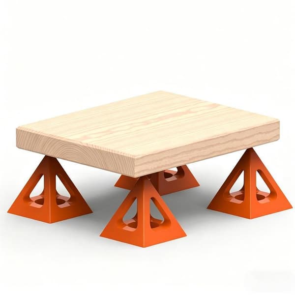 1/4 STK Pyramideformet Stativ Trekantet Brakett Trebearbeiding Pa A3