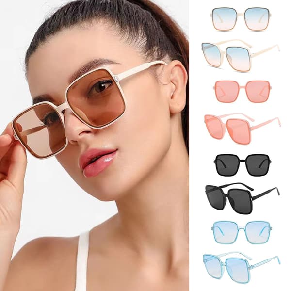 Gradient Eyeglasses Lady UV Protection Shade Solbriller Dame B A5