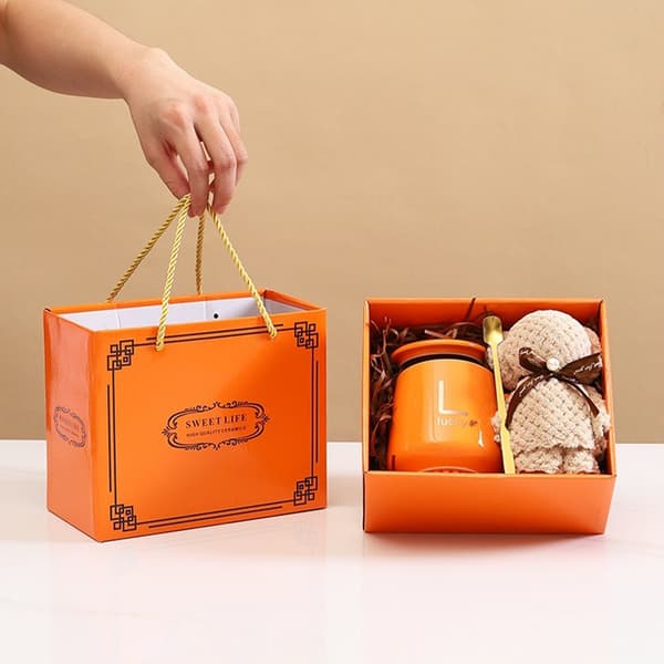 400 ml keramisk mugg presentset handhållen kaffe-/tekopp med sked T White