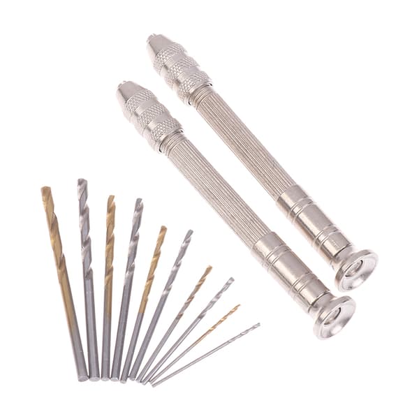 50 st precisionsstiftstäd hobbyborr med modellvridhandborr Silver