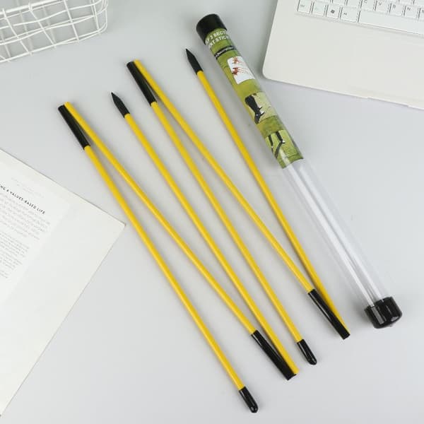 Golf Alignment Sticks Justeringsøvelsesstænger Sammenklappelig Golf Yellow