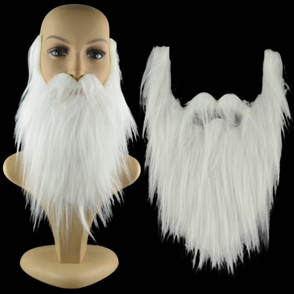 DIY Fancy Dress Skæg Lange Fluff Beards Cosplay Kostume Rekvisitter White