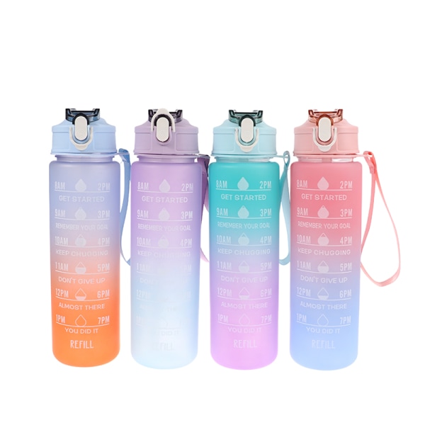 900ML sport vandflaske Lækagesikker flaske Pink