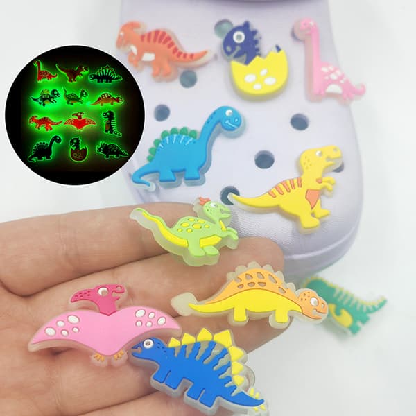 12st Luminous Shoe Charms PVC Nyhet Dekoration Present Shoe Ac