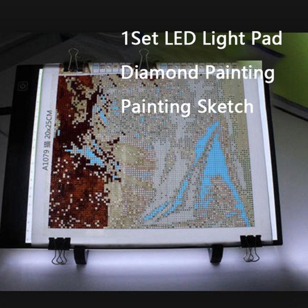 A4 LED-valotyyny diamond painting 5D-timanttikirjonta