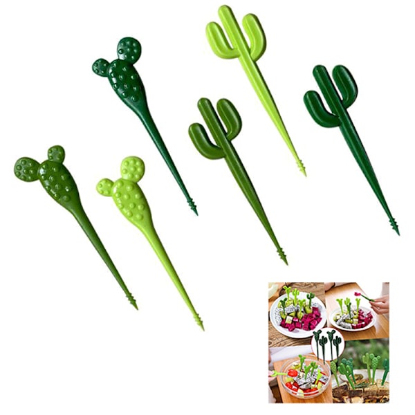 Hedelmähaarukka minisarjakuva lapsille välipalakakku jälkiruoka hedelmäpoimi C(6pcs)