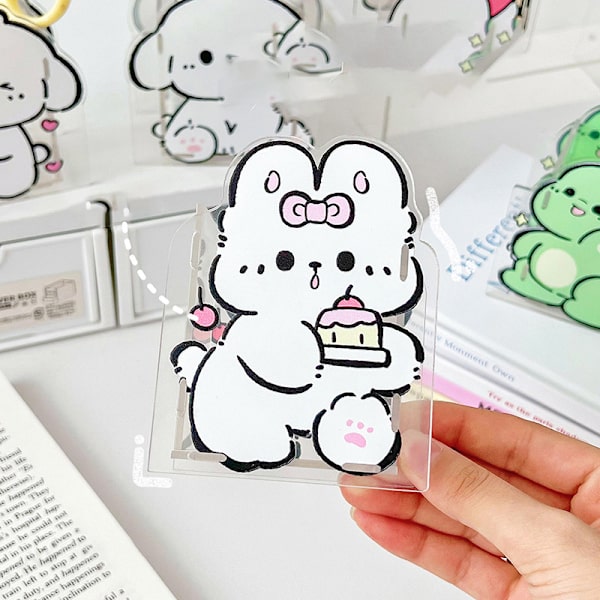 Creative Cartoon Acryl Pen Container Desktop smykker Organiser A3