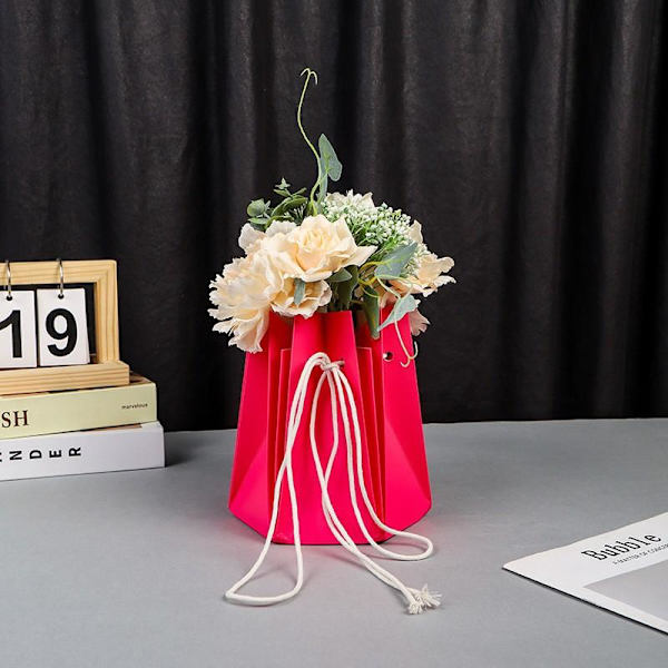Blomsterkasser Håndfoldede Blomster Gavepose Blomsterhandler Buketpakke A6