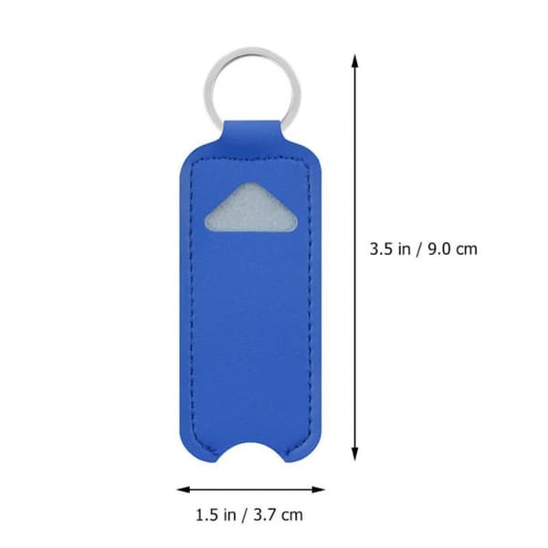 1 stk PU læder læbestift nøglering taske farverig nøgleholder læbe B A4