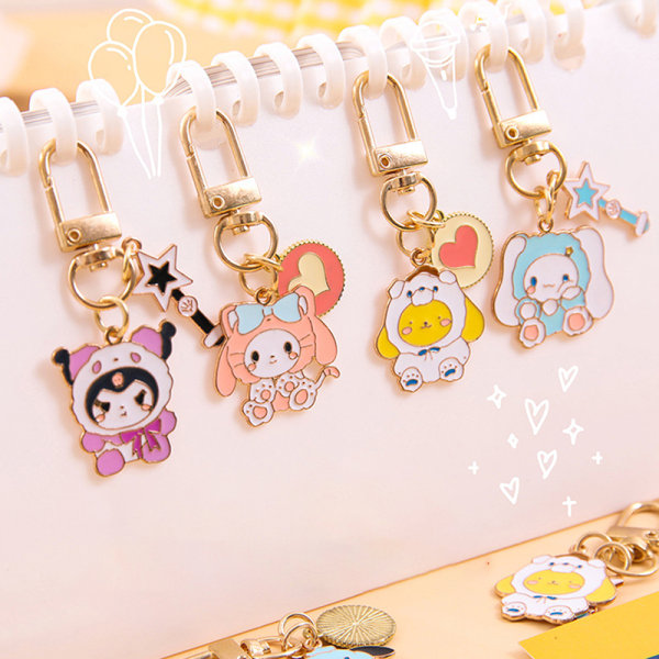 Kawaii Cinnamoroll Nyckelring Sanrio Anime My Melody e Cartoon He A10