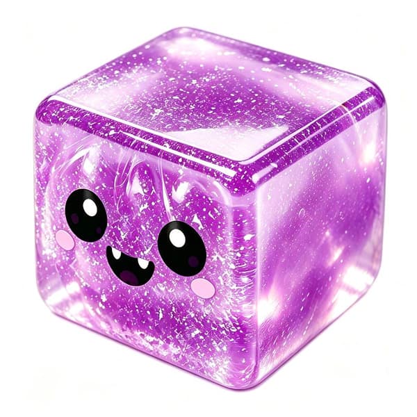 Halloween-kuutio, läpinäkyvä glitter-maltoosilelu A1