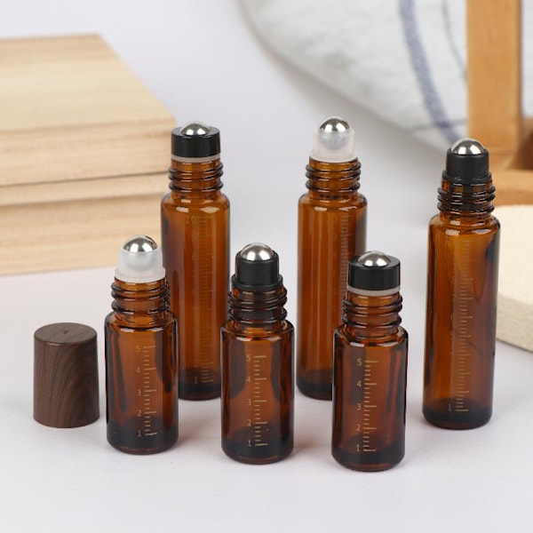 5ml/10ml Glasrullflaskor TJOCKA Roll On-flaskor med rullkula C 10ML