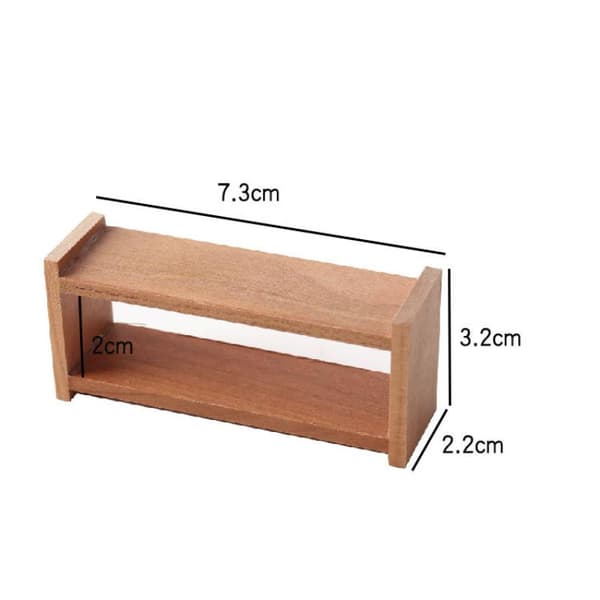 1/12 Dockskåp Mini Trä Förvaringshylla Dockskåpsmöbler 1Pcs