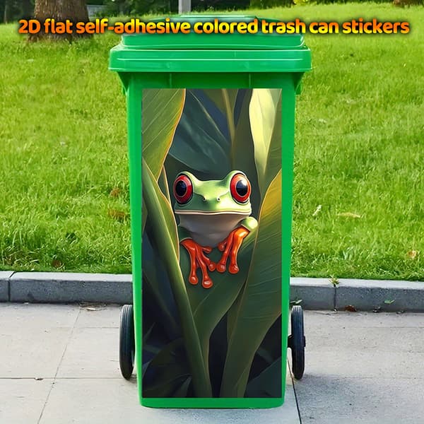 2D Flat Selvklebende Søppelkassesticker A