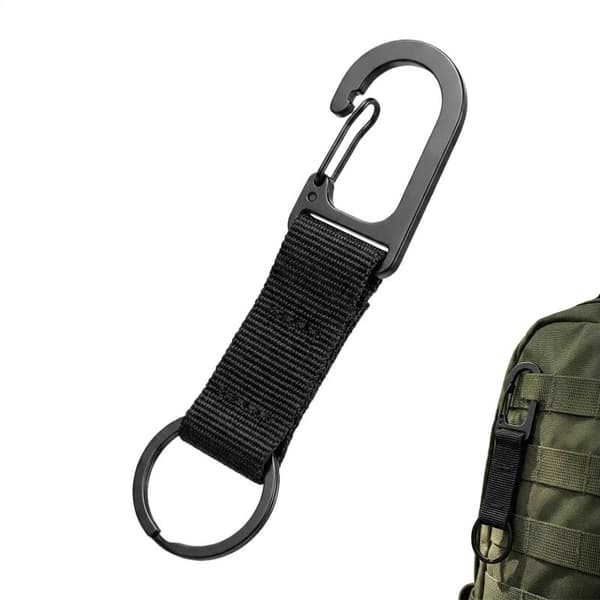 Webbing Spring Snap Hook Karabiner Snabbklämma Nyckelring För Utomhusbruk