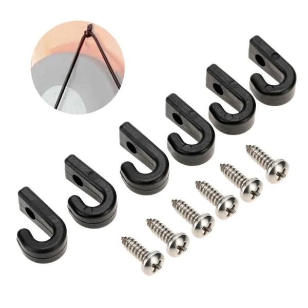10PC Kajakdäck J-krok Marin Solid Nylon Plastspänne Multi A1