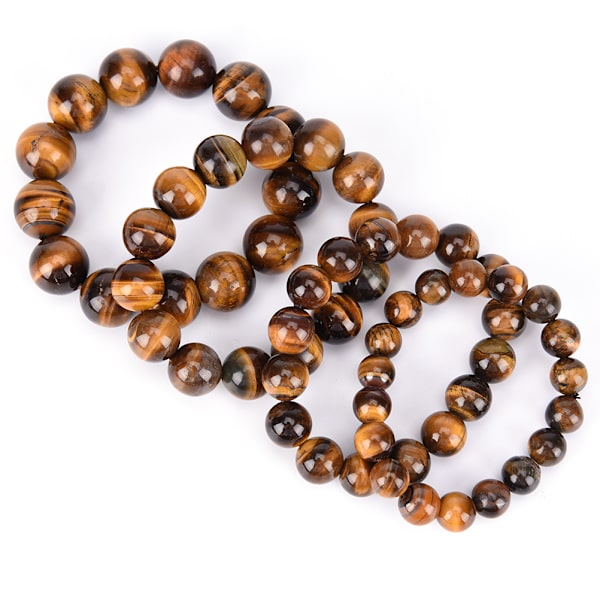 Tiger Eye Stone Lucky Bless Beads Menn Kvinne Smykker 8mm