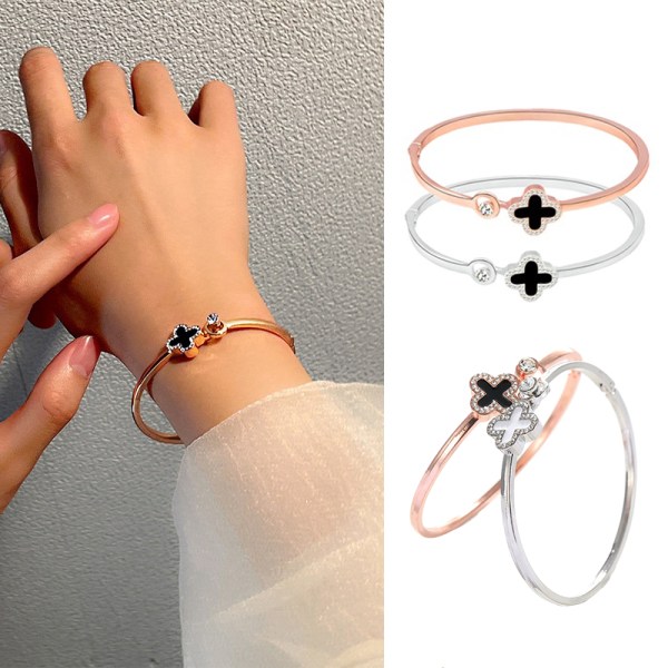 Firkløverarmbånd Kvinne åpningsarmbånd Bursdagsgave 03