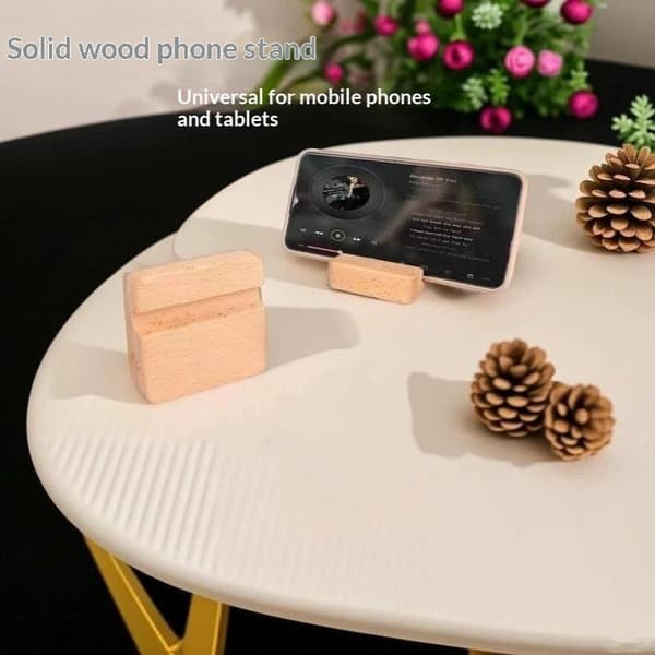 Universal mobilholder i massivt træ, enkel bordholder A2