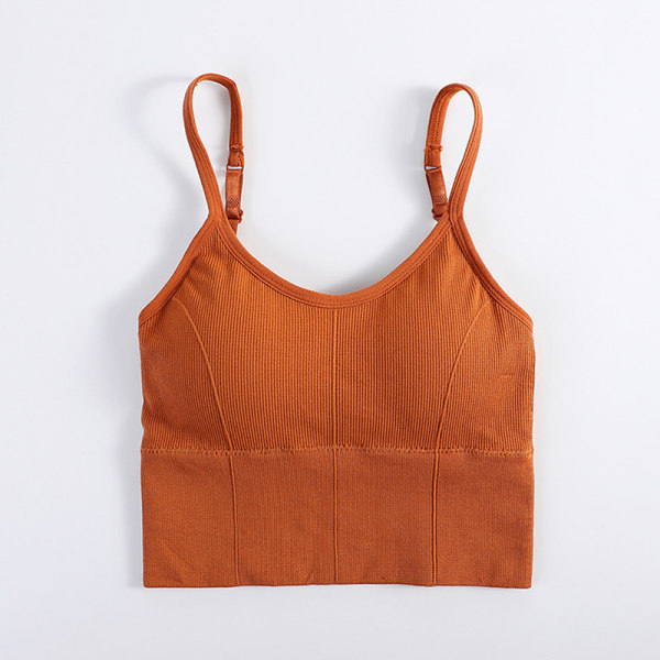 Dametopp Beauty Back bralette Sømløs sports-BH kvinner orange