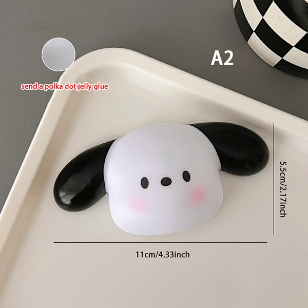 3D Silikon e Cartoon Dogs Stickers DIY Phone Computer Water Cu A2