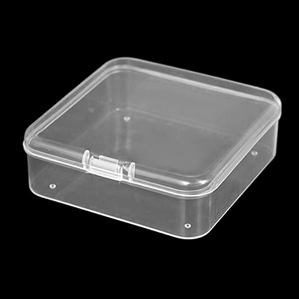 Mini Box Square Clear Örhängen Ringar Pärlor Smycken case 1PC