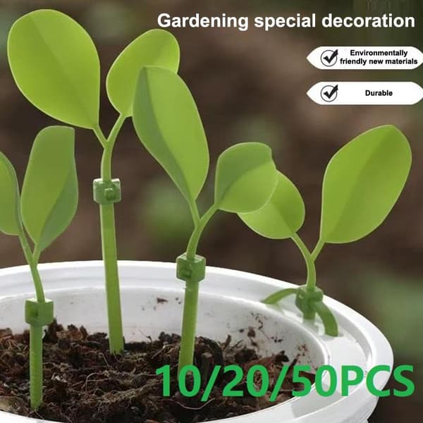 Bladdesign Plastik Kabelbindere Selvlåsende til Støtte Have 50PCS