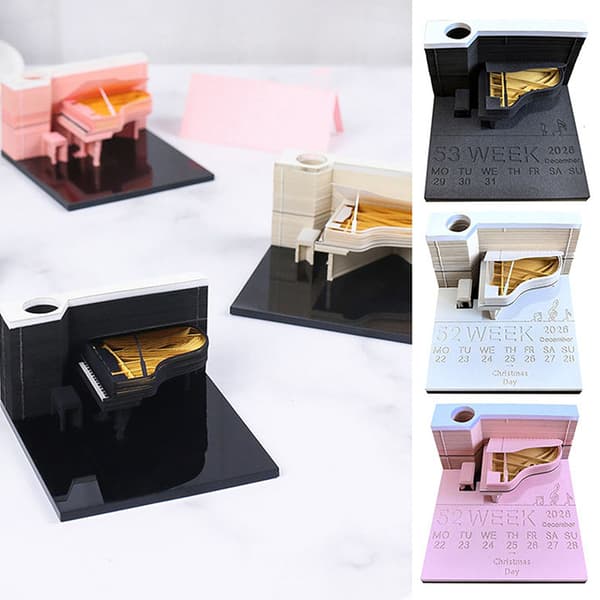 Time Piece Kalender 2026 Skrivebordskalender 3D Avrivningskalender Pa A2