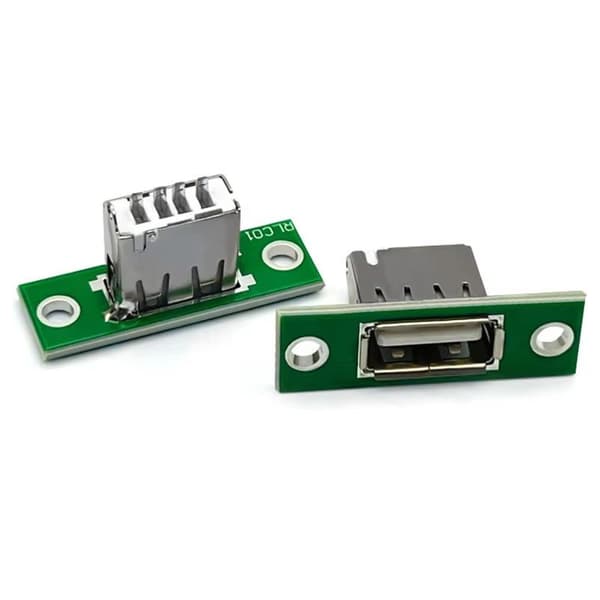 5 stk. USB med fast printpladestik DIY panelmonteringsreparation C 5pcs