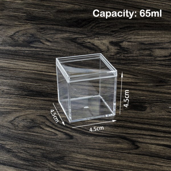 Firkantet Høj Transparent Plastic Box Betta Breeding Box Mini Can A1