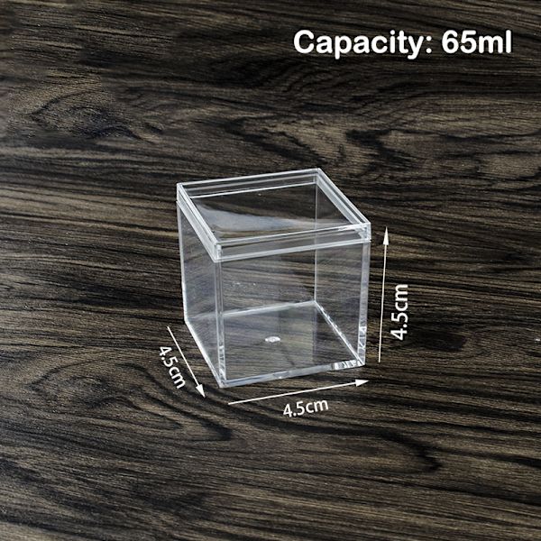 Square High Transparent Plastic Box Betta Breeding Box Mini Can A1