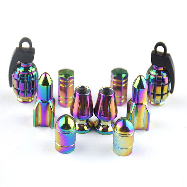 4/5 STK Dekkventilhetter Anodisert Aluminium Hjulventilhetter Tilbehør A9