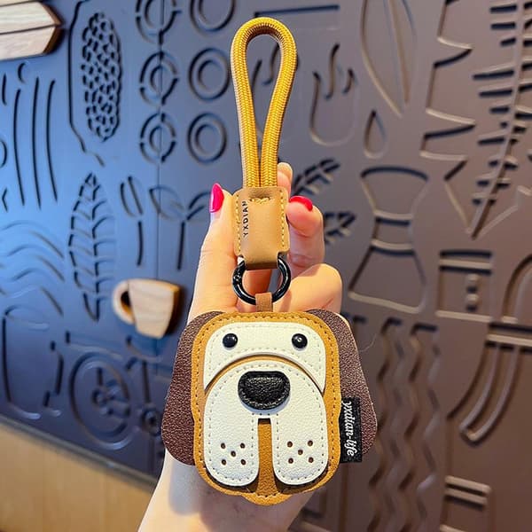 Trendikäs nahkainen auton avaimenperä e Puppy Design -reppukoriste D