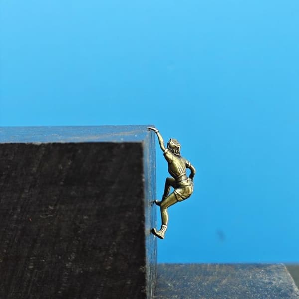 Messing Klatring og Bjergbestigning 1:64 Miniatur Scene Figur