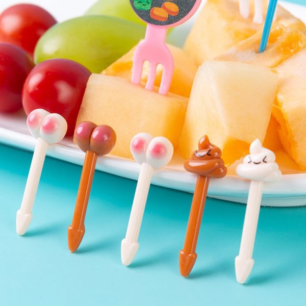 Cartoon fruit fork creative children animal e plastic fruit for C