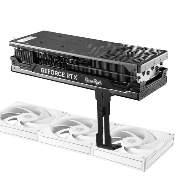 1 stk. justerbar GPU-holder 6-96 mm computergrafikkortholder White