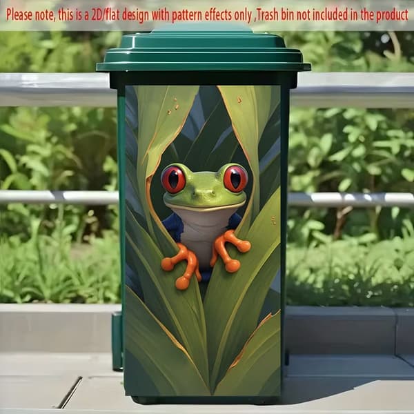 2D Flat Selvklebende Søppelkassesticker A