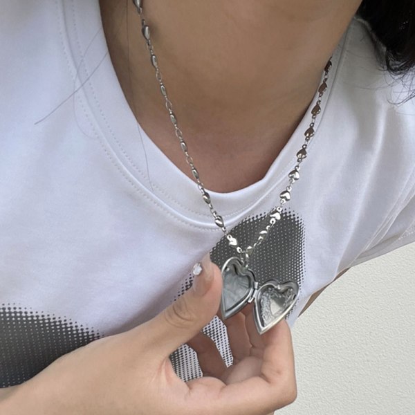 Kpop Goth Harajuku estetisk hjerte anheng halskjede for kvinner