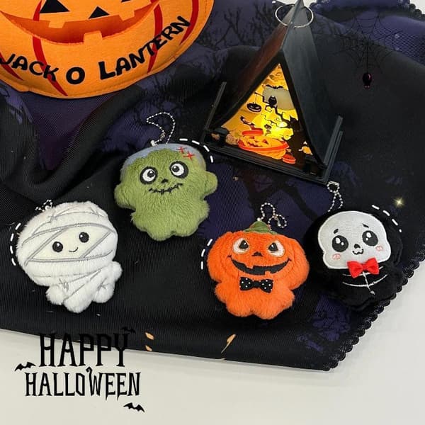 e Halloween Plysch Nyckelring Tecknad Fylld Docka Hänge Väska Han A2