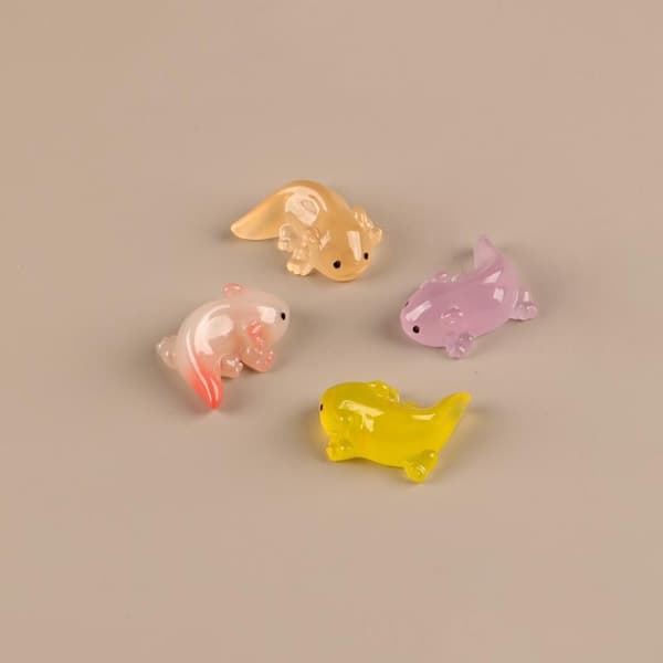 10 stk. Kawaii Mini Salamander Figurer Lysende Til Have Akva A6