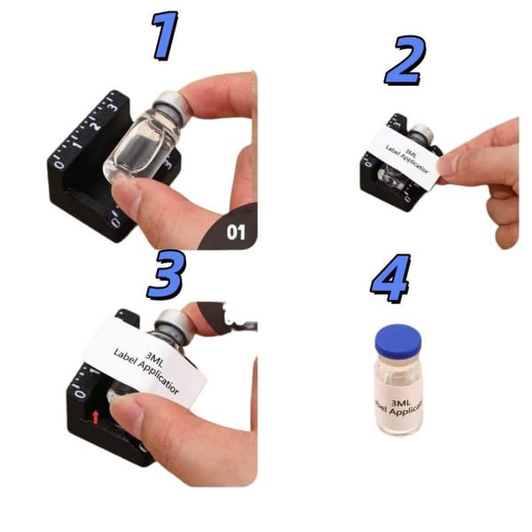 1/2 st 3D-utskrift flasketikettapplikator applikationsdekal Al Black Small