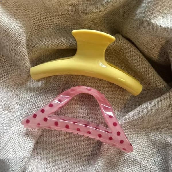 Store hårkløer skridsikkert greb glat finish hårtilbehør Pink